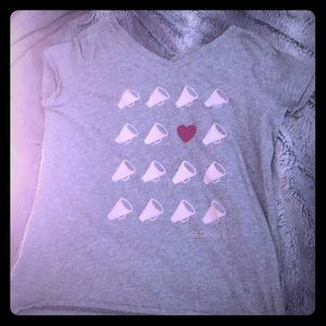 Cheer shirt with V neck